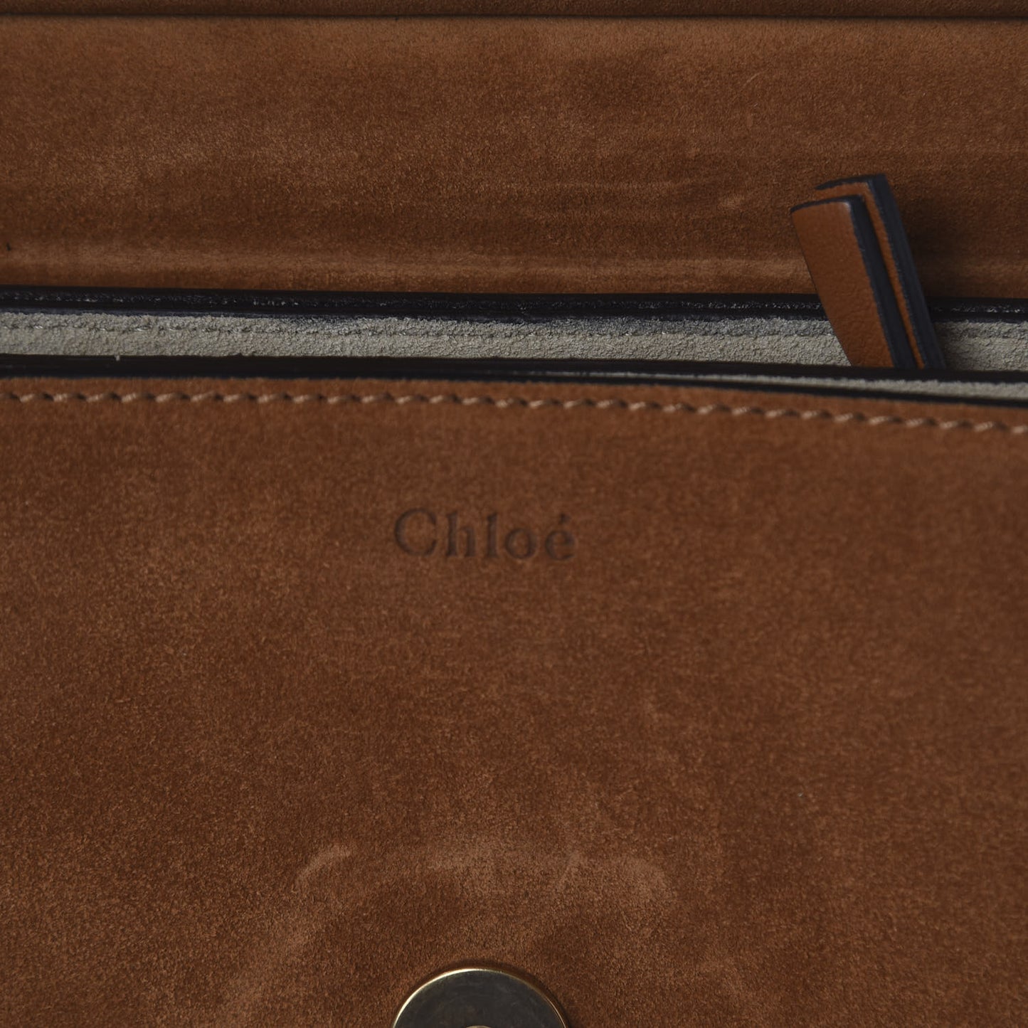 Calfskin Suede Studded Medium Faye Shoulder Bag Caramel