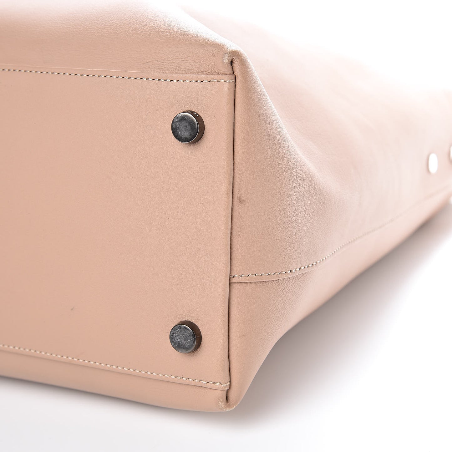 Calfskin Fisherman Hook Drawstring Hobo Bag Blush Nude