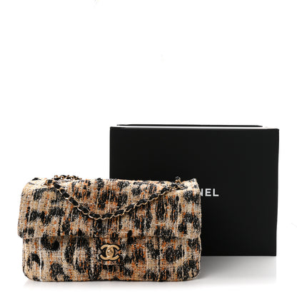 Chanel Tweed Mixed Fibers Leopard Print Small Souplissimo Maxi Flap Brown Black White 11 of 11
