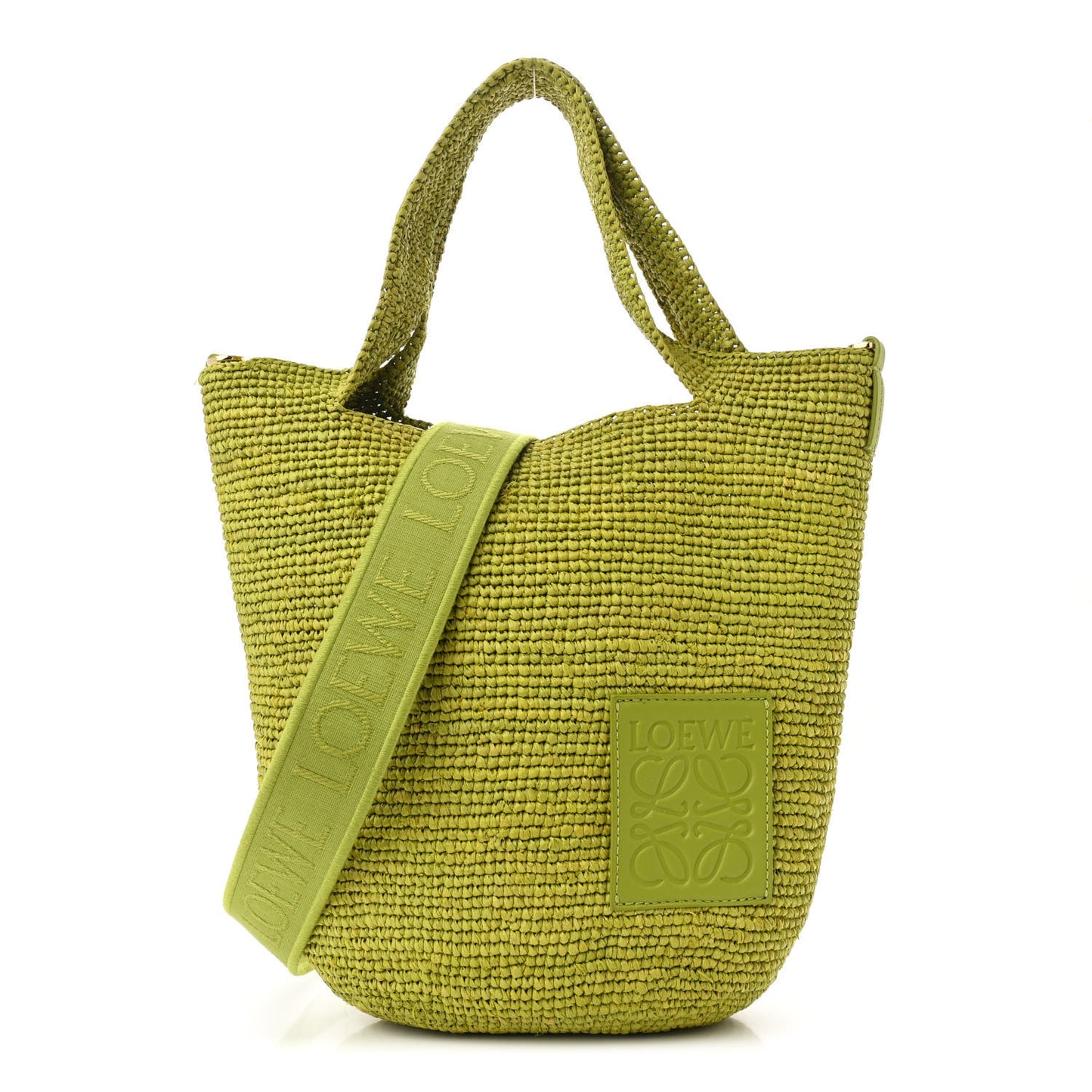 Raffia Mini Slit Tote Bag Meadow Green