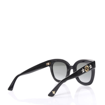 Gucci Round Frame Star Sunglasses GG0208S Black 3 of 7