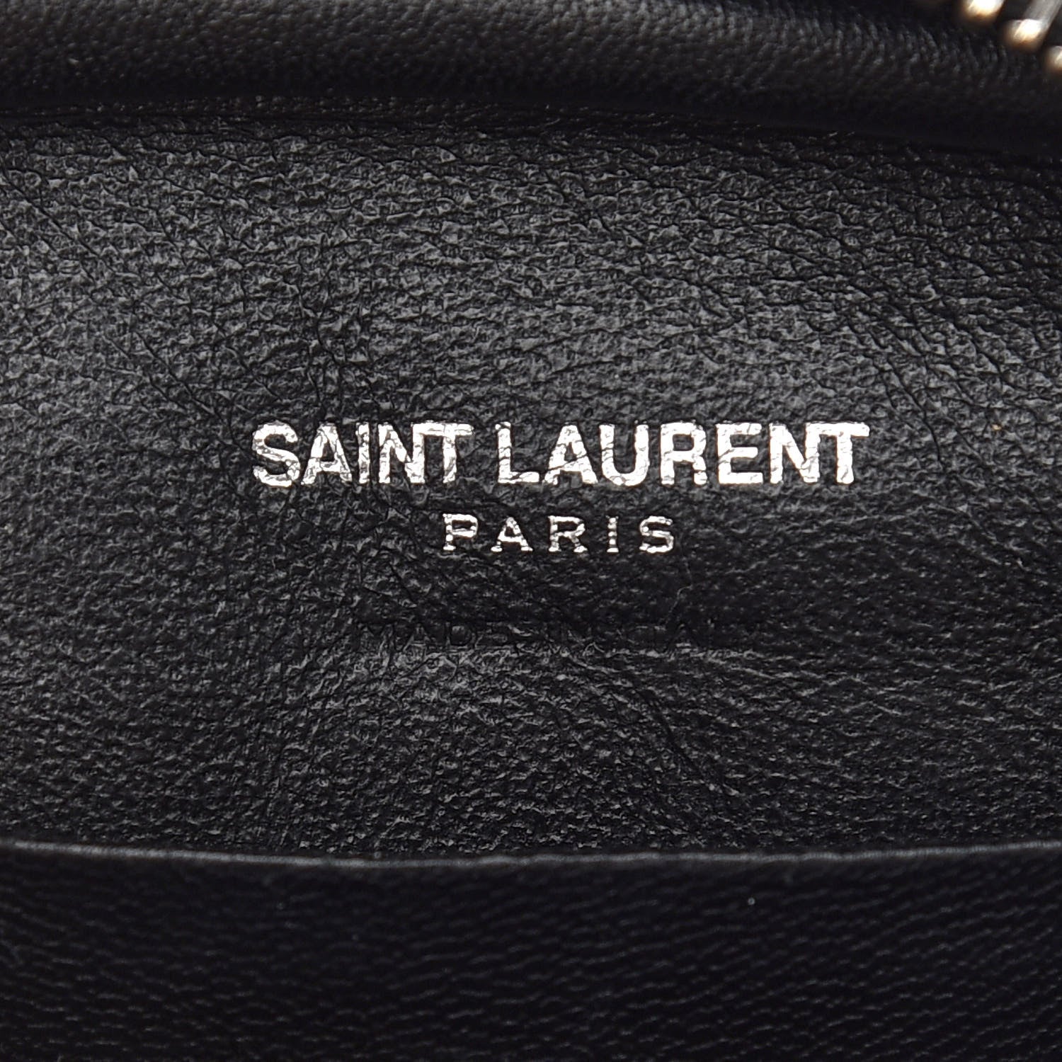 Saint Laurent Python Embossed Calfskin Monogram Blogger Bag Black Beige 6 of 9