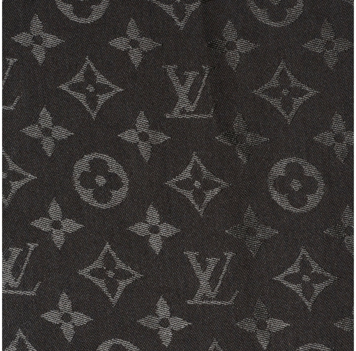 Wool Silk Monogram Shawl Chocolate