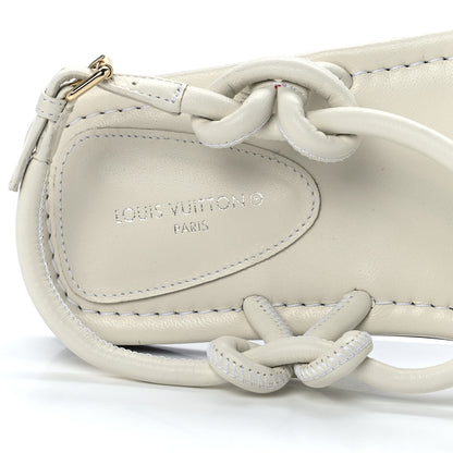 Louis Vuitton Lambskin Nova Flat Sandals 37 White 7 of 7