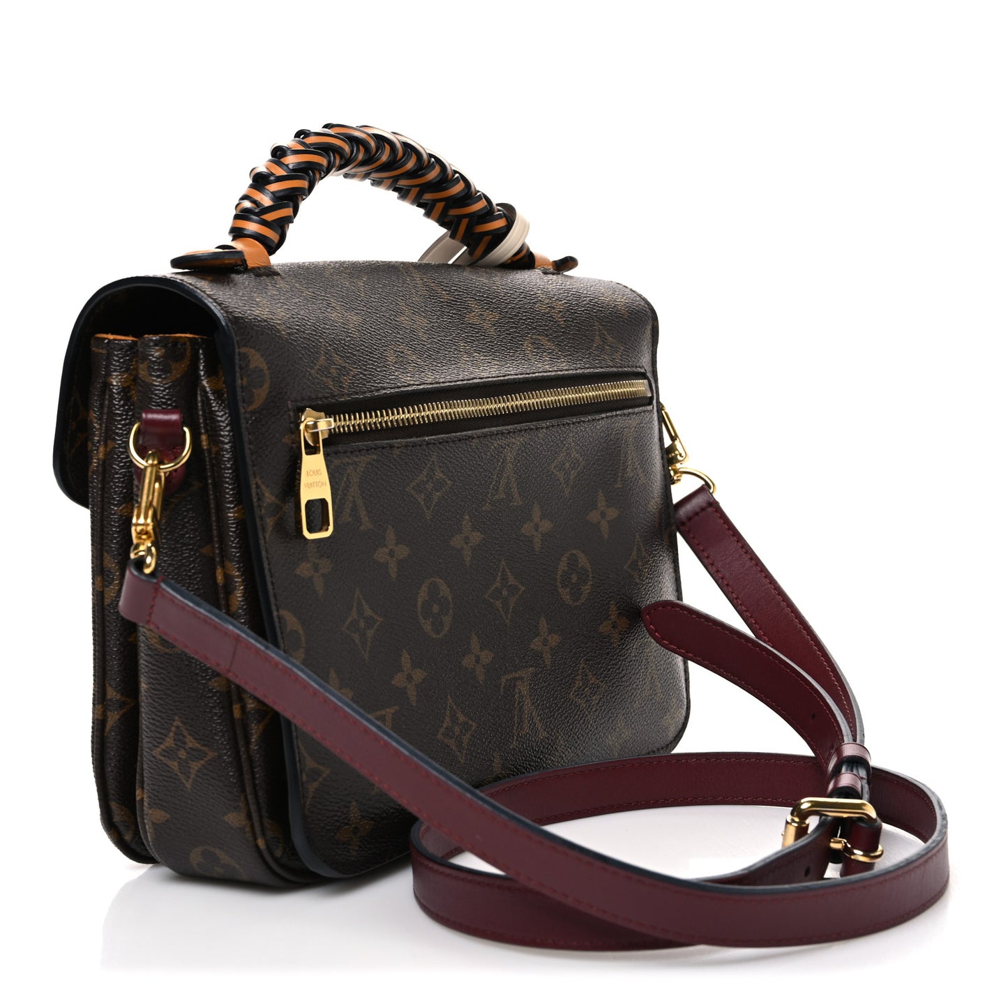Monogram Braided Pochette Metis Safran