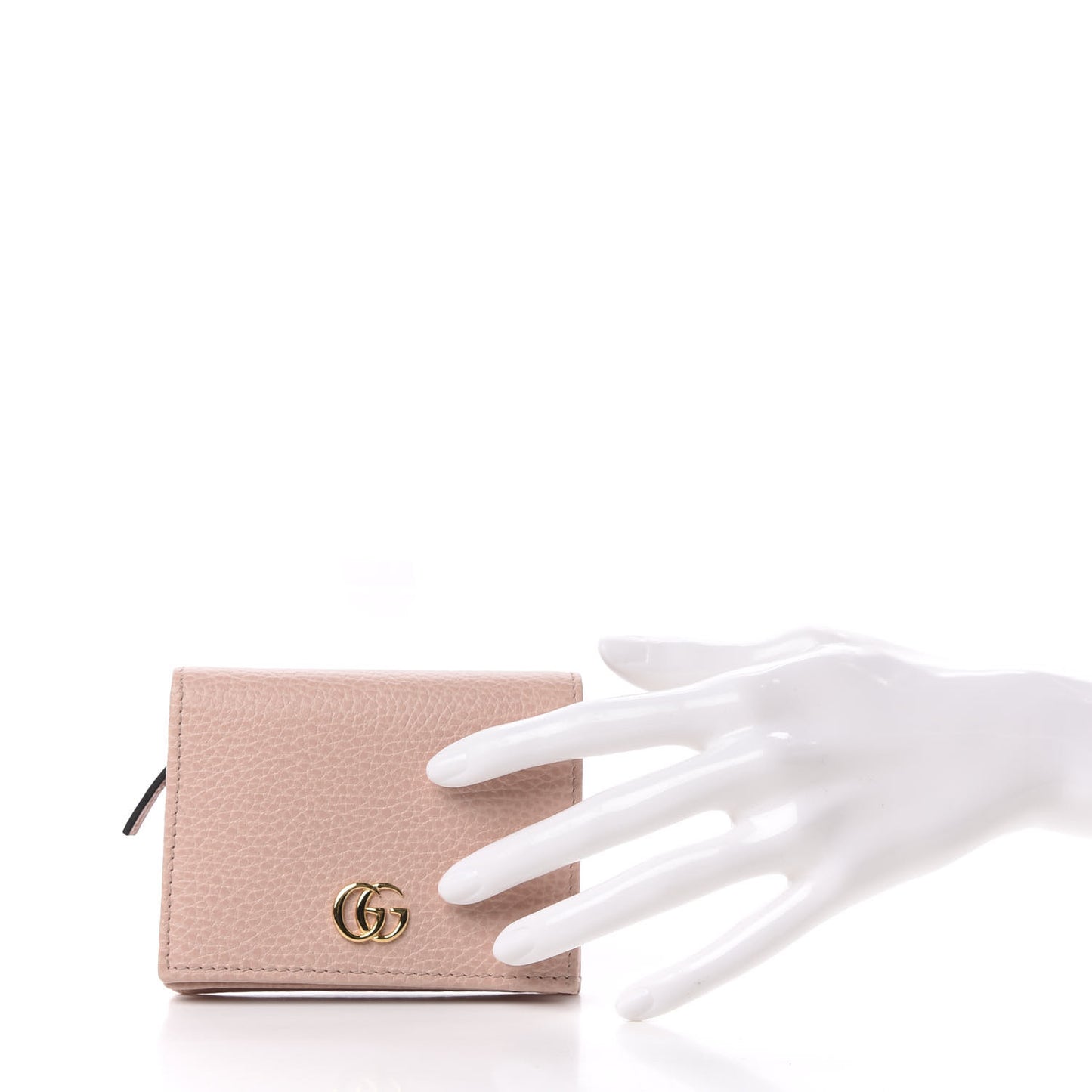 Dollar Calfskin GG Marmont Card Case Perfect Pink