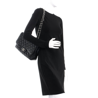 Chanel Caviar Quilted Jumbo Single Flap Black 3 of 10