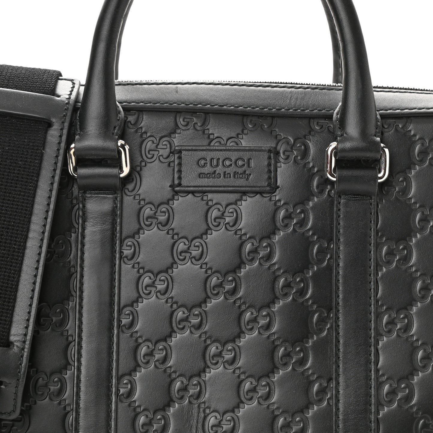 Guccissima Signature Briefcase Black