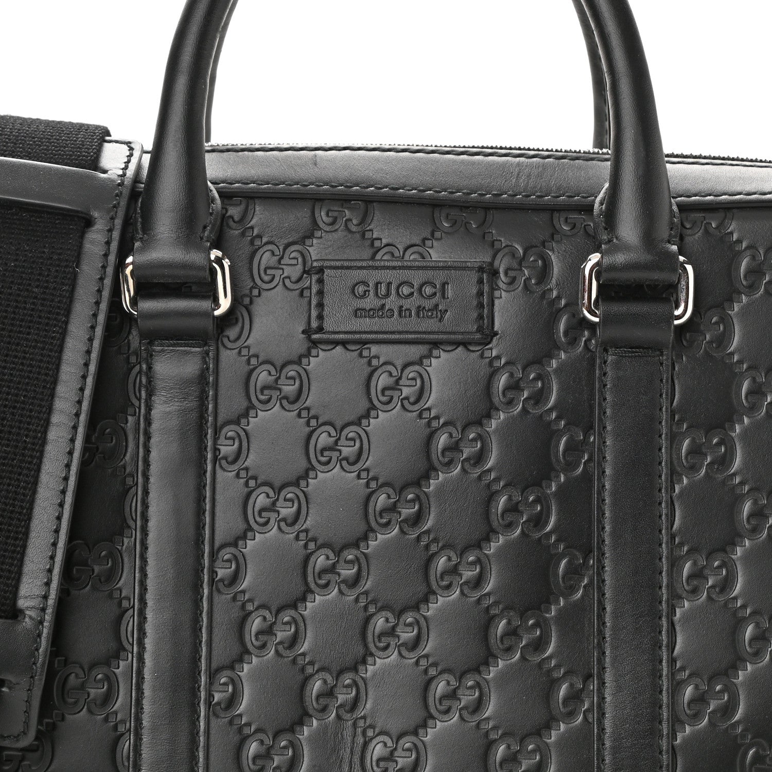 Gucci Guccissima Signature Briefcase Black 8 of 10