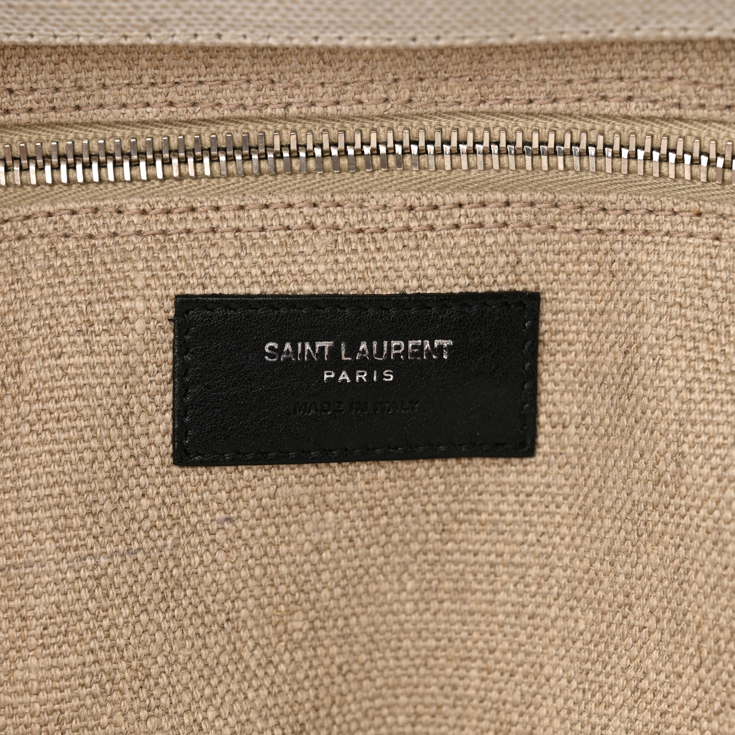 Linen Calfskin Rive Gauche Tote Optic White