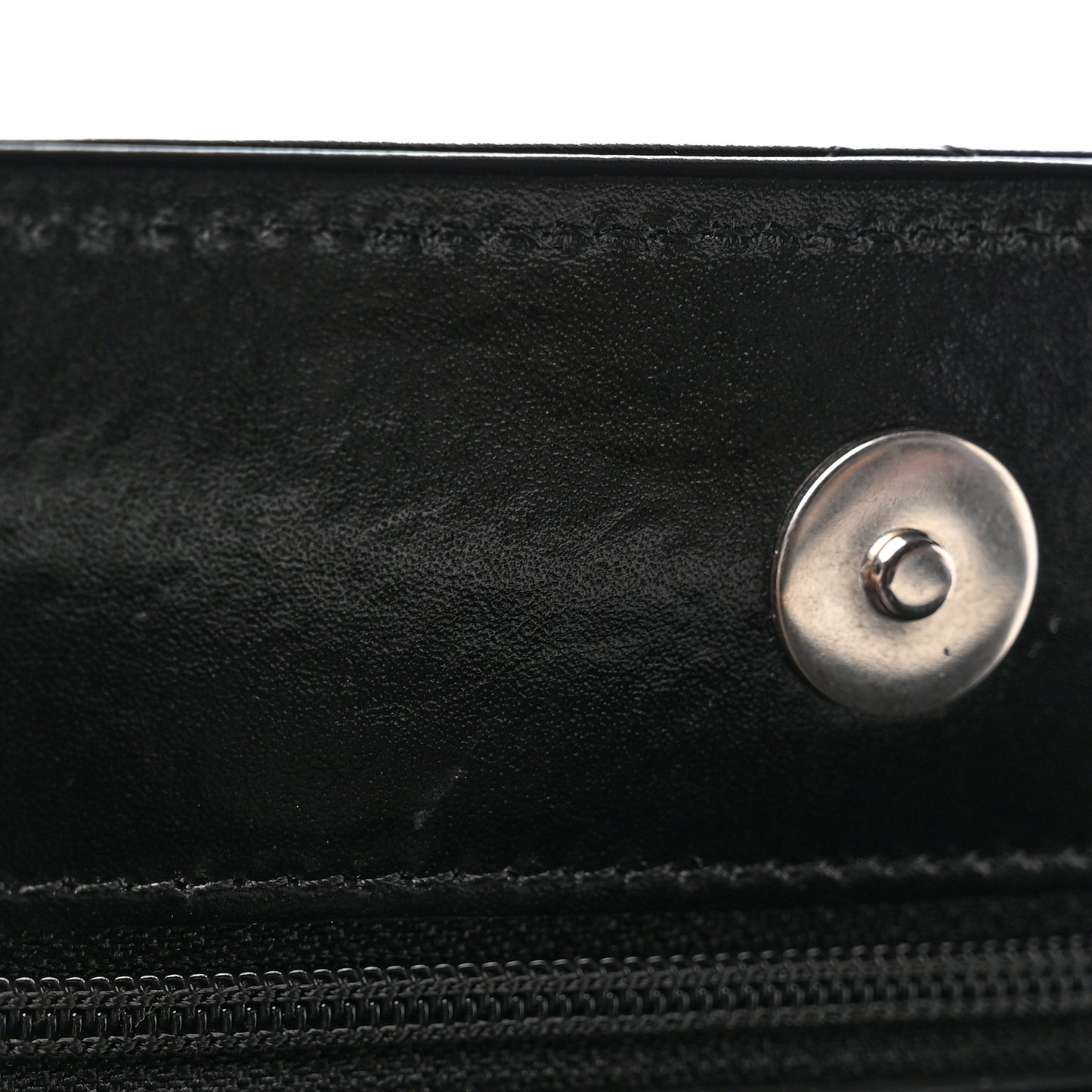 Shiny Crumpled Calfskin Quilted Chanel 19 Wallet On Chain WOC Black
