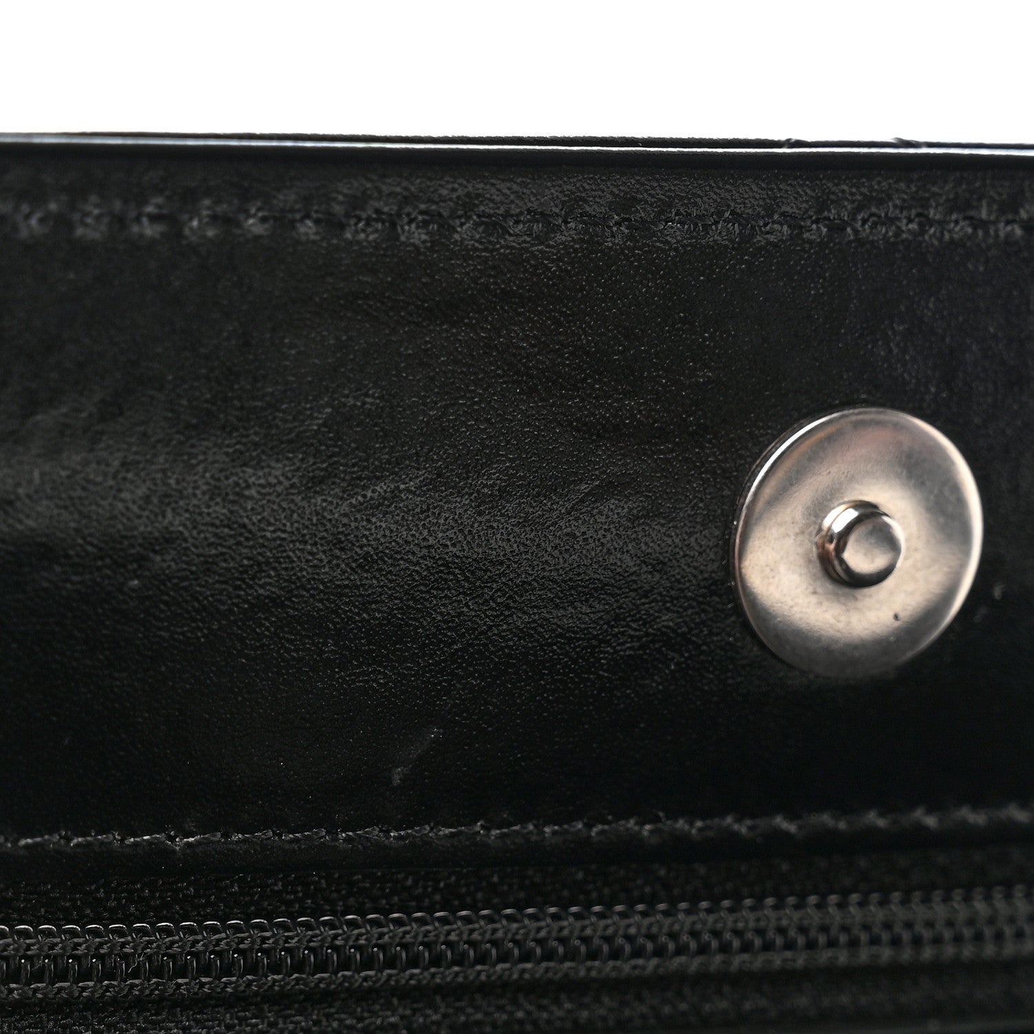 Chanel Shiny Crumpled Calfskin Quilted Chanel 19 Wallet On Chain WOC Black 12 of 13