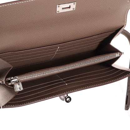 Hermes Epsom Kelly Longue Wallet Etoupe 5 of 11