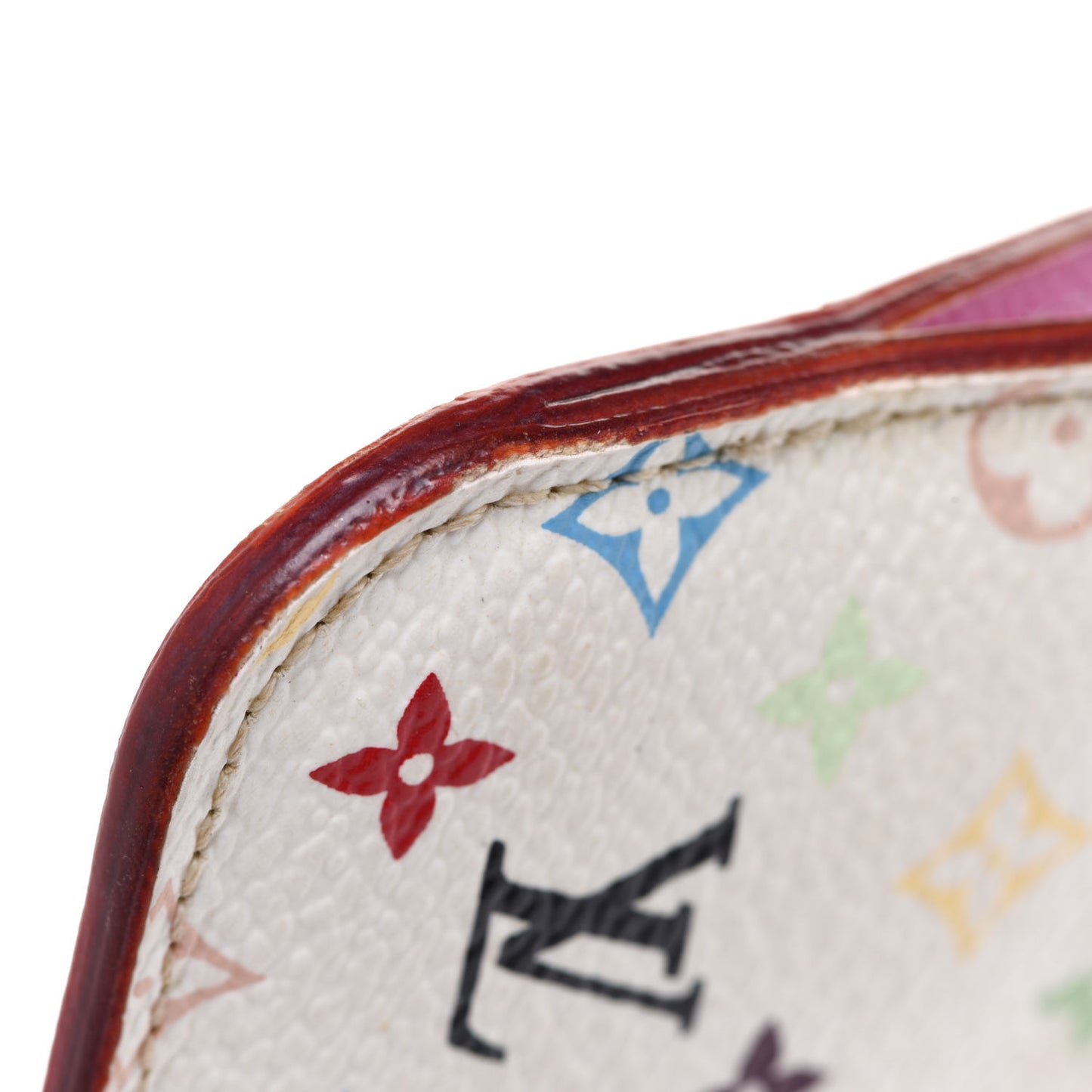 Monogram Multicolor Key Pouch White Litchi