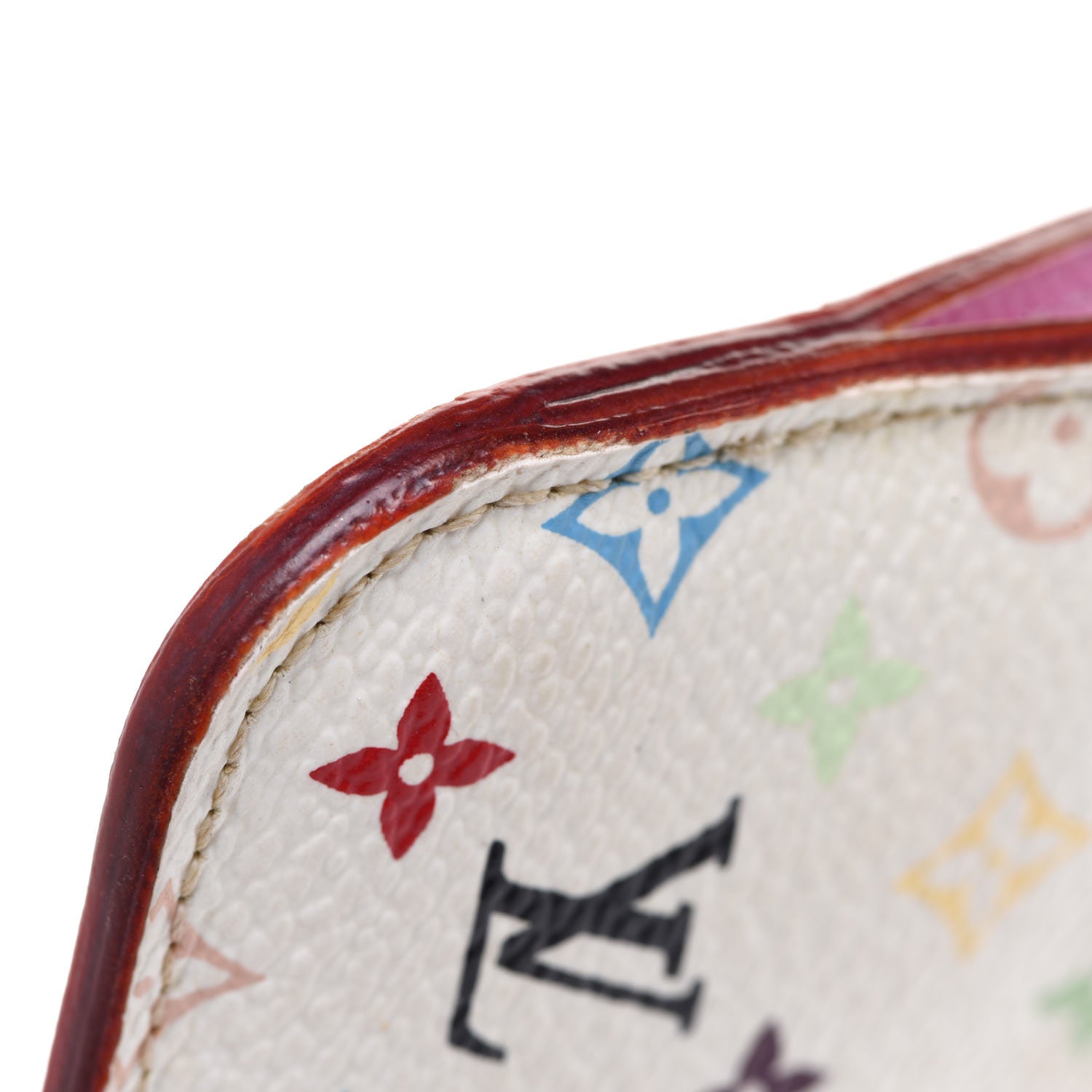Louis Vuitton Monogram Multicolor Key Pouch White Litchi 12 of 13