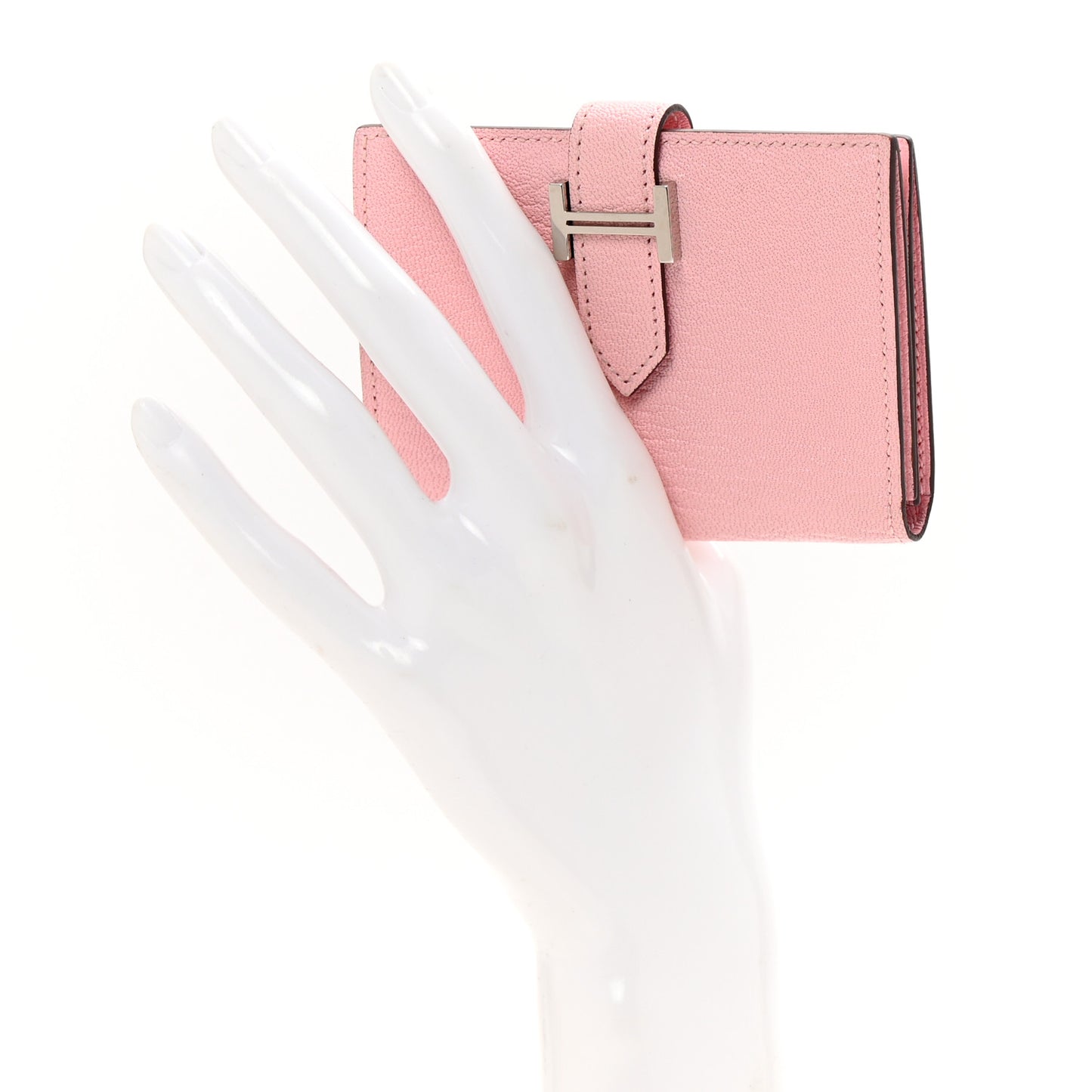 Chevre Mysore Bearn Card Holder Wallet Rose Sakura