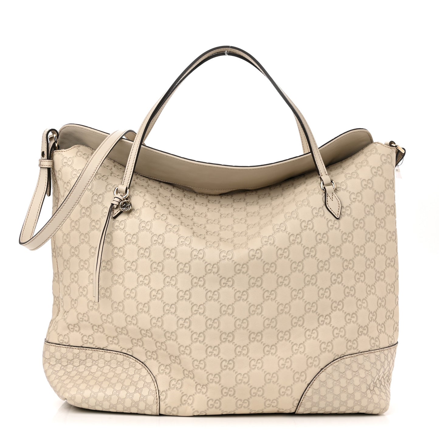 Guccissima Large Bree Foldover Tote Off White