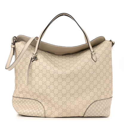Gucci Guccissima Large Bree Foldover Tote Off White 1 of 9