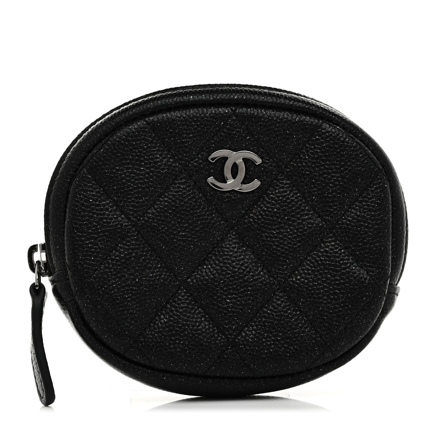 Chanel Iridescent Caviar Quilted Zip Around Classic Coin Purse Black 1 of 8