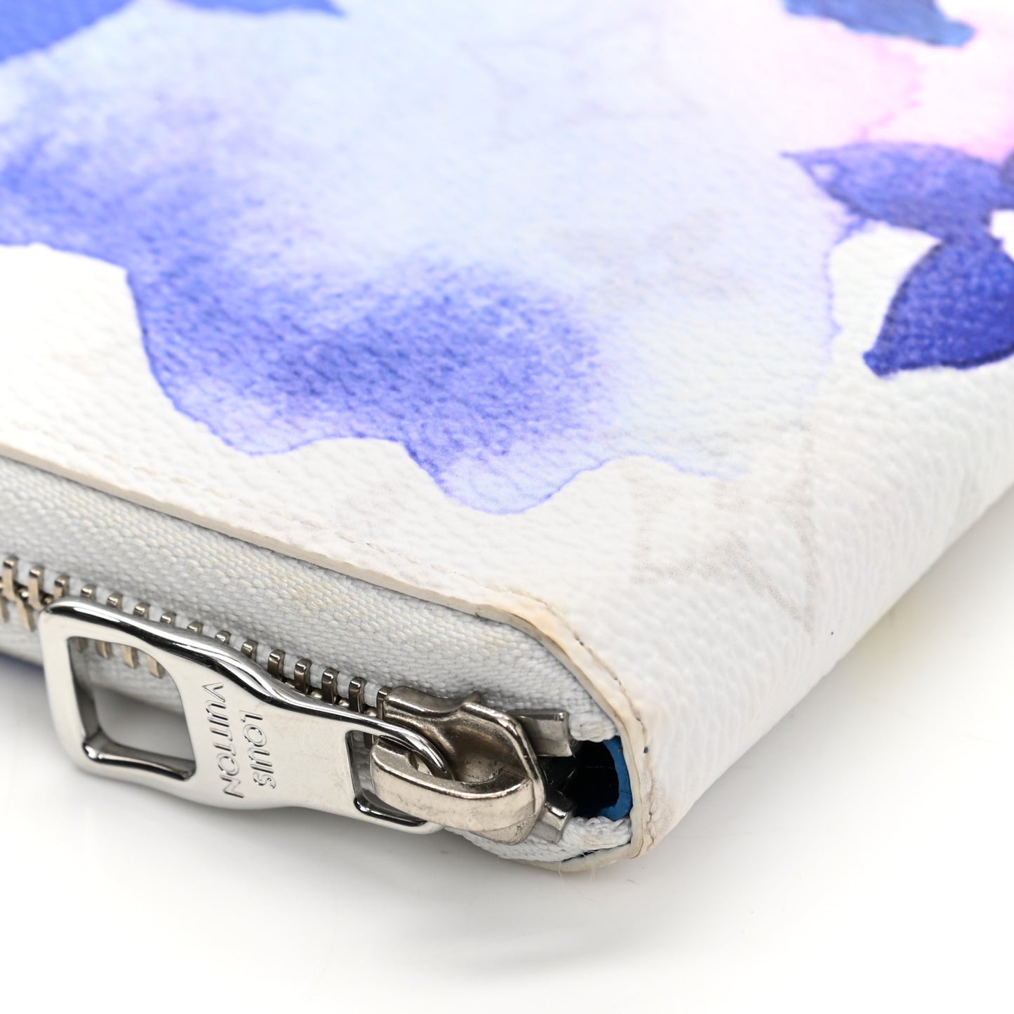 Monogram Watercolor Vertical Zippy Wallet
