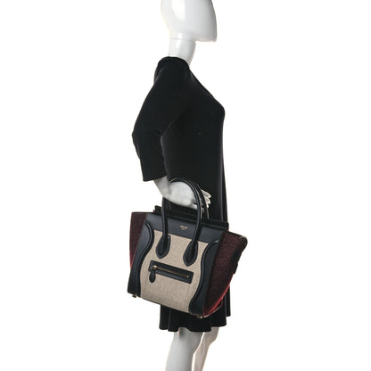 Celine Felt Smooth Calfskin Micro Tri-Color Micro Luggage Beige 2 of 19