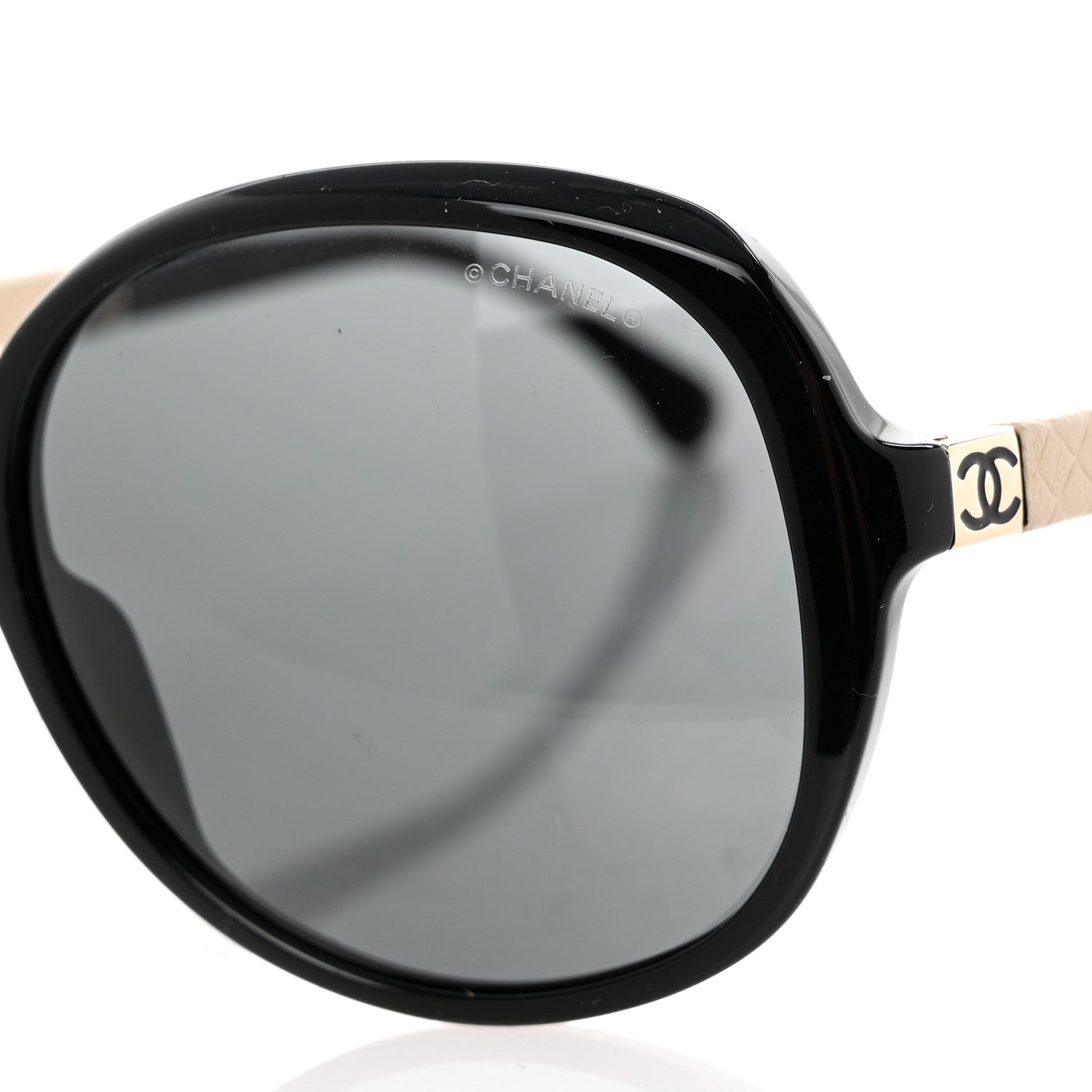 Chanel Acetate Quilted CC Sunglasses 5232-Q Black White 7 of 7