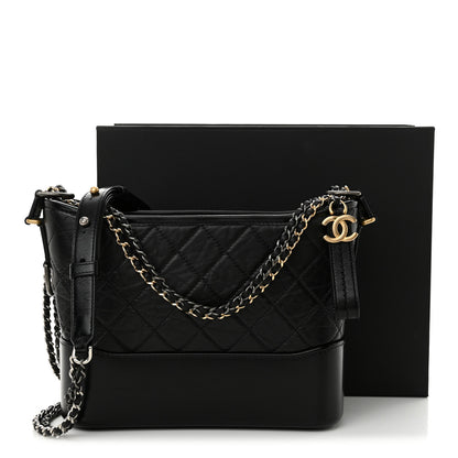 Chanel Aged Calfskin Quilted New Medium Gabrielle Hobo Black 11 of 11