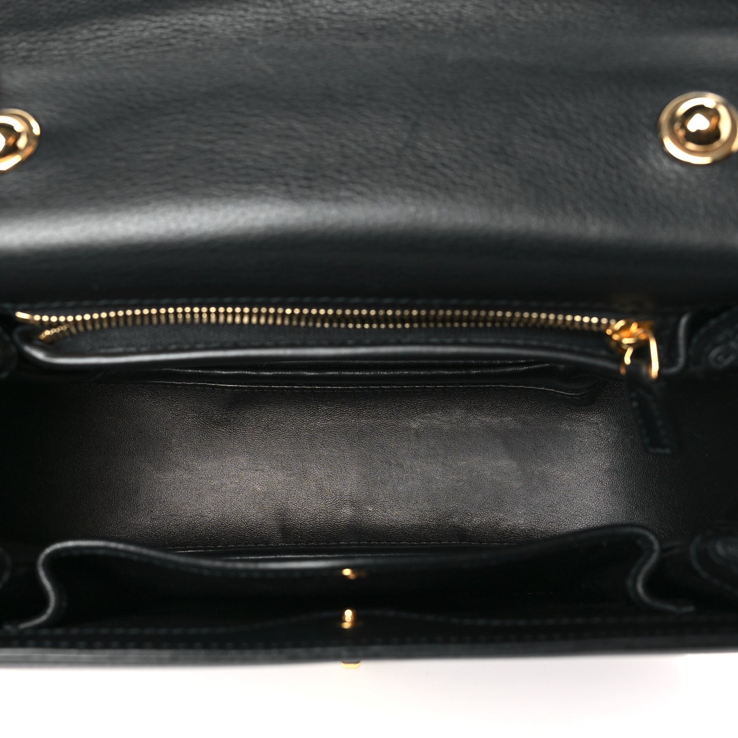 Roxy Calfskin Small Blondie Top Handle Shoulder Flap Bag Black