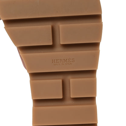 Hermes Calfskin Cork Eze 30 Sandals 41 Marron Glaise 6 of 9