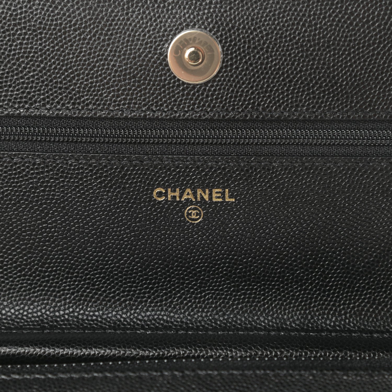 Chanel Caviar Quilted French New Wave Chain CC Wallet On Chain WOC Black 6 of 12