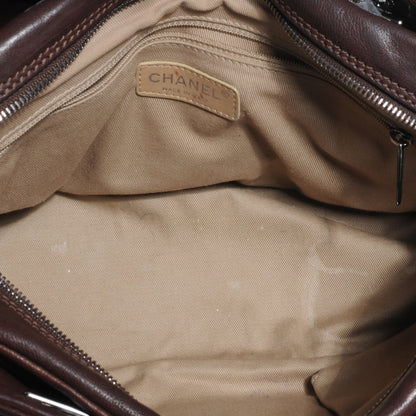 Chanel Calfskin Small Diamond Stitch Tote Brown 5 of 7