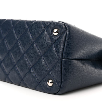 Chanel Caviar Quilted Timeless CC Soft Tote Navy Blue 10 of 10