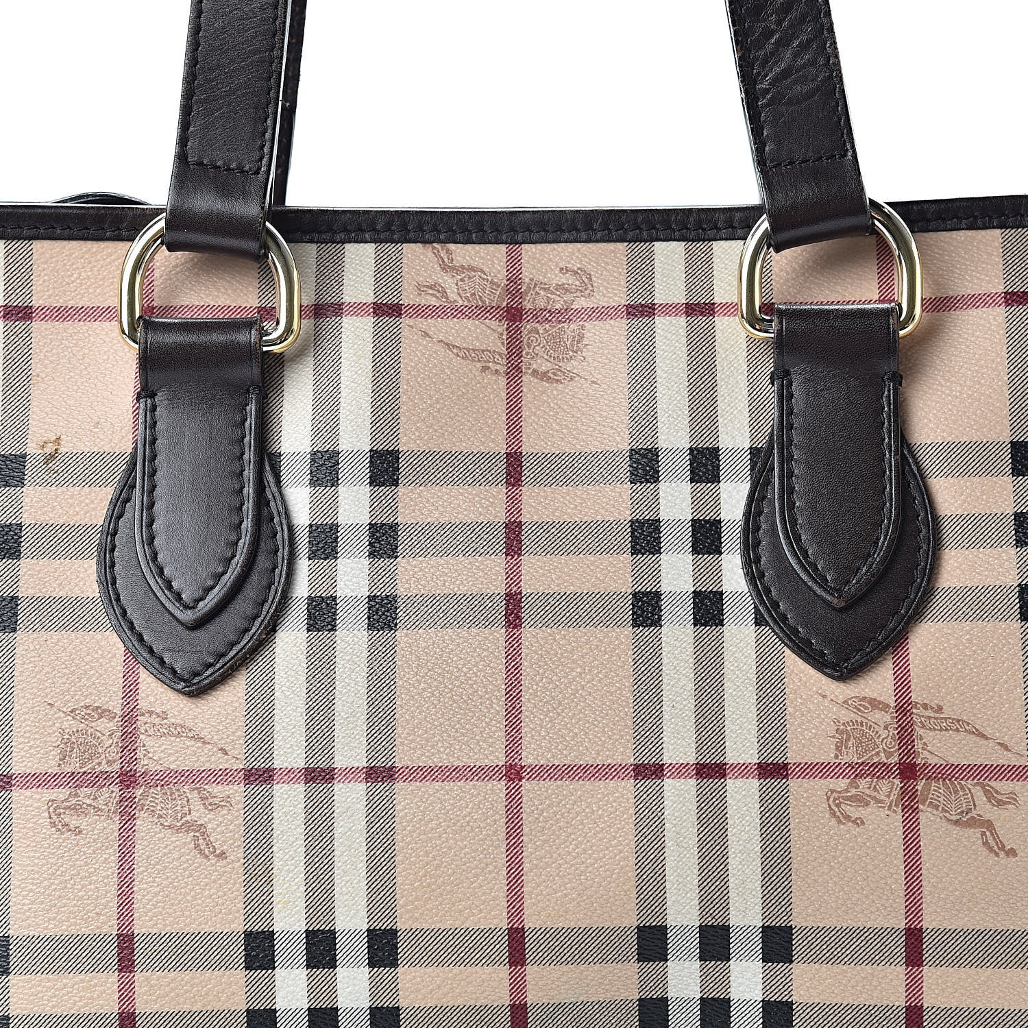 Burberry Haymarket Check Medium Regent Tote Chocolate 9 of 20