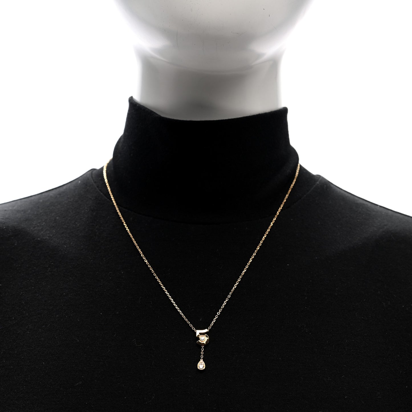18K Yellow Gold Diamond Eternal No 5 Necklace