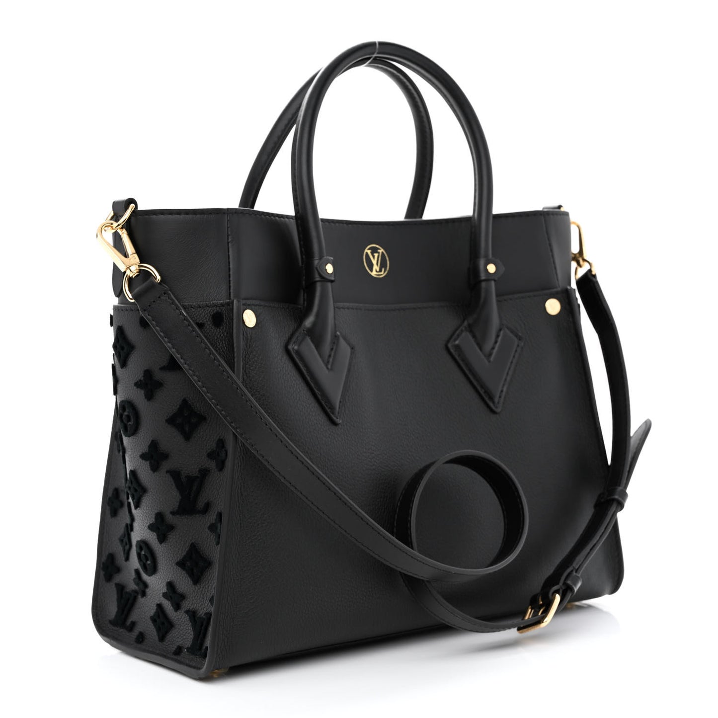 Calfskin Monogram Tufting On My Side Black