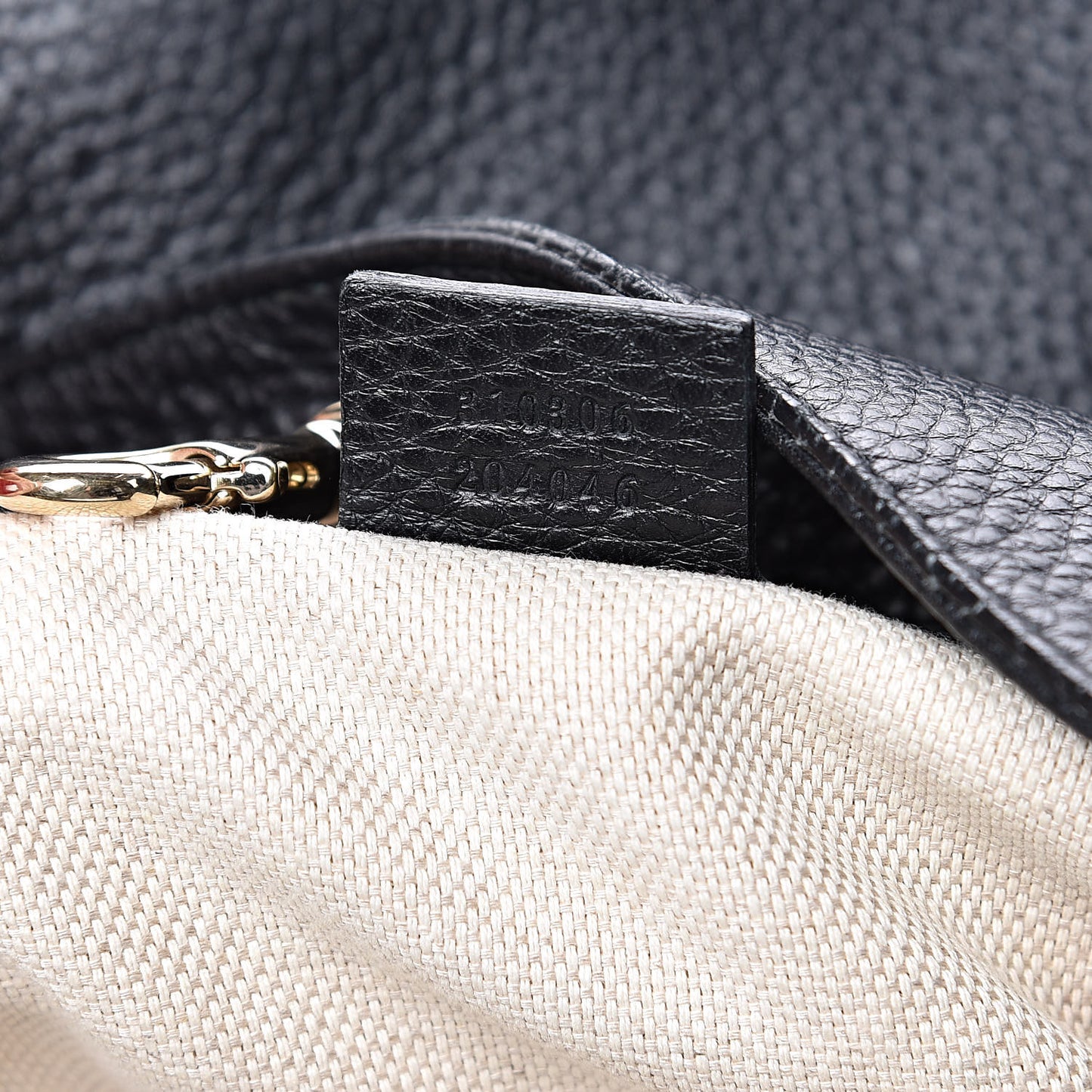 Pebbled Calfskin Large Soho Chain Shoulder Bag Black
