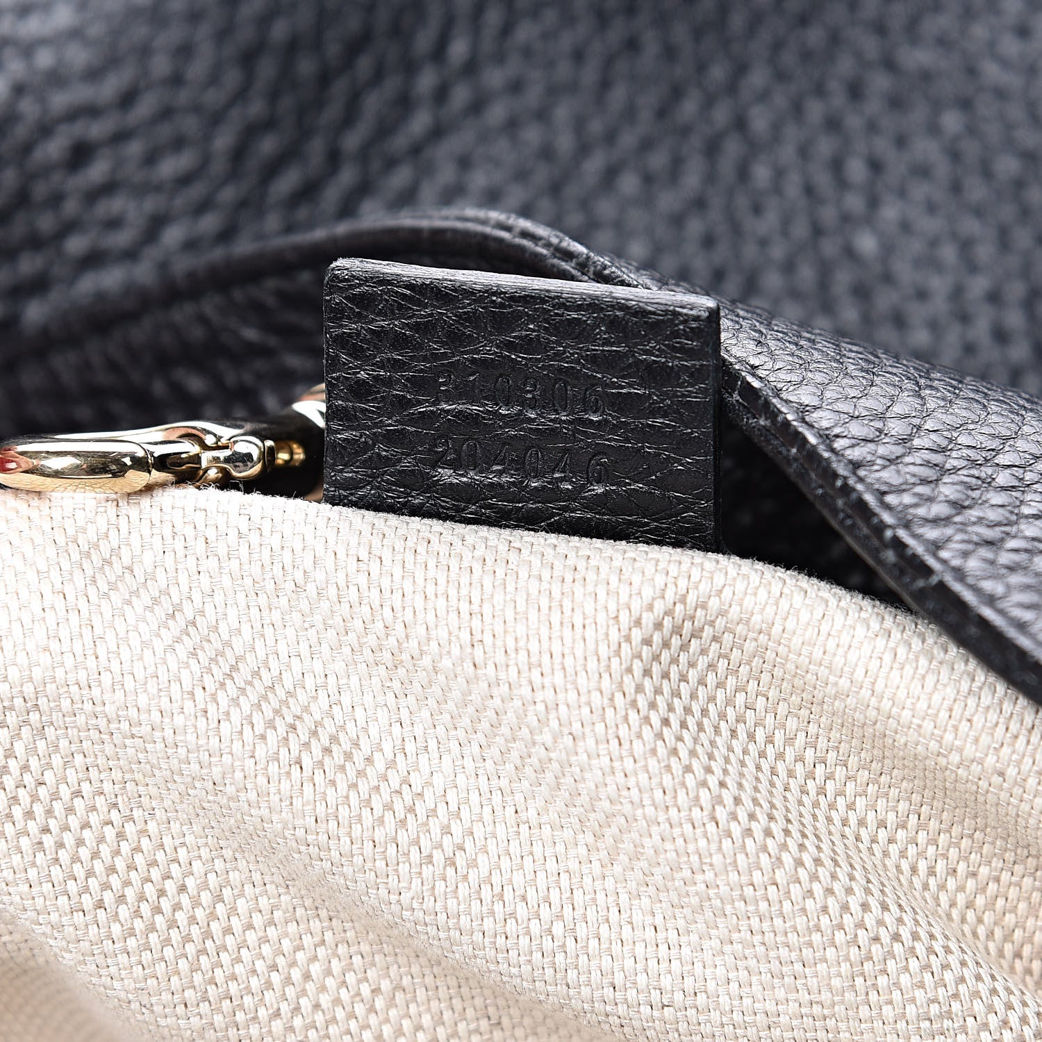 Gucci Pebbled Calfskin Large Soho Chain Shoulder Bag Black 7 of 10