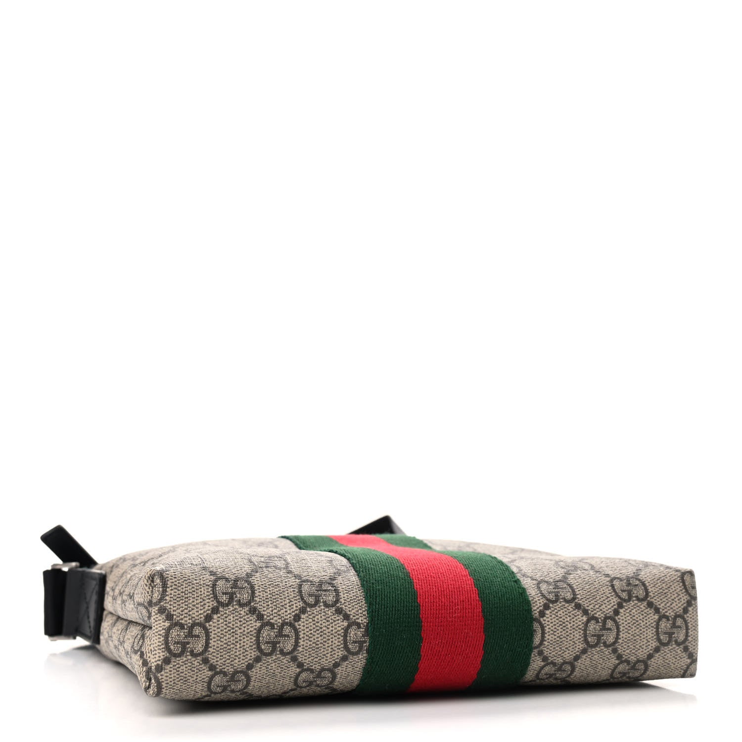 Gucci GG Supreme Monogram Web Messenger Bag Black 3 of 8