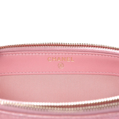 Chanel Iridescent Caviar Quilted Clutch With Chain Rose 8 of 13