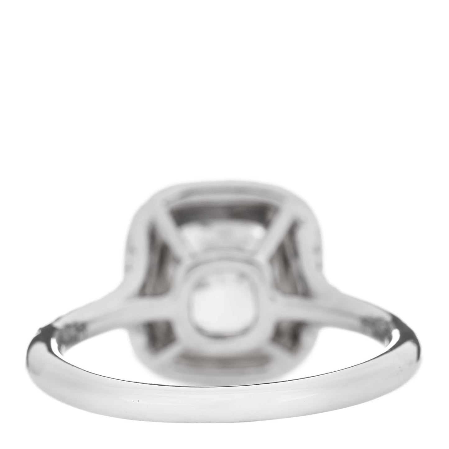 Platinum Diamond 1.10ct Soleste Cushion Cut Double Halo Engagement Ring 49 5