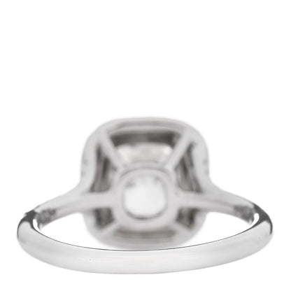 Tiffany Platinum Diamond 1.10ct Soleste Cushion Cut Double Halo Engagement Ring 49 5 4 of 7