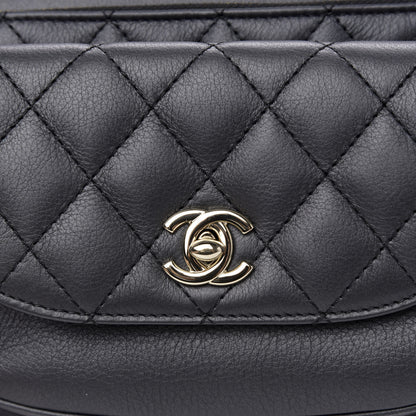 Chanel Calfskin Flap Chain Waist Bag Black 10 of 11