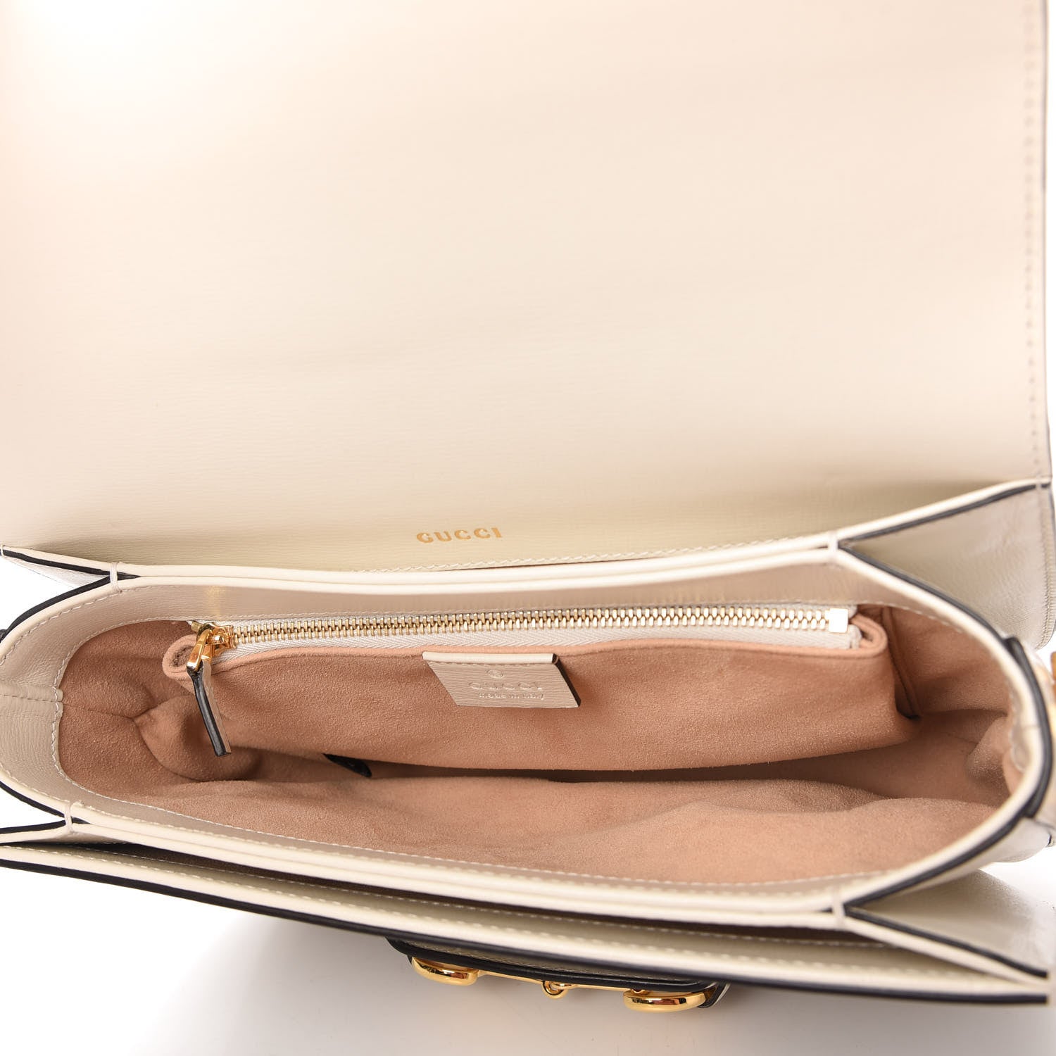 Gucci GG Supreme Monogram Horsebit 1955 Shoulder Bag Beige Mystic White 5 of 11