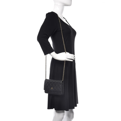 Chanel Caviar Quilted Wallet On Chain WOC Black 2 of 11