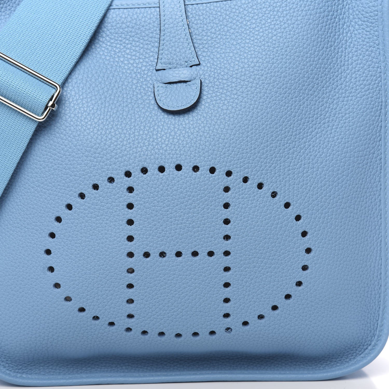 Hermes Taurillon Clemence Evelyne III PM Bleu Du Nord 10 of 10