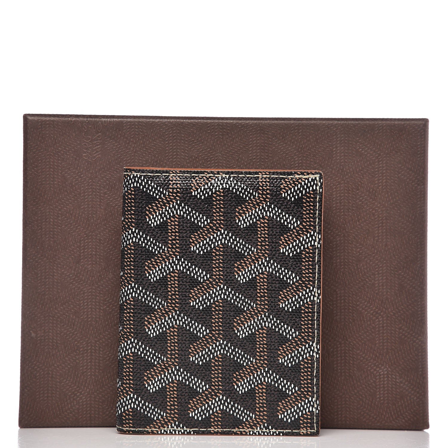 Goyard Goyardine Saint Marc Card Holder Black Gold 7 of 7