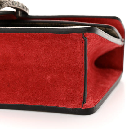Gucci GG Supreme Monogram Suede Crystal Small Dionysus Shoulder Bag Vulcanic Red 10 of 11