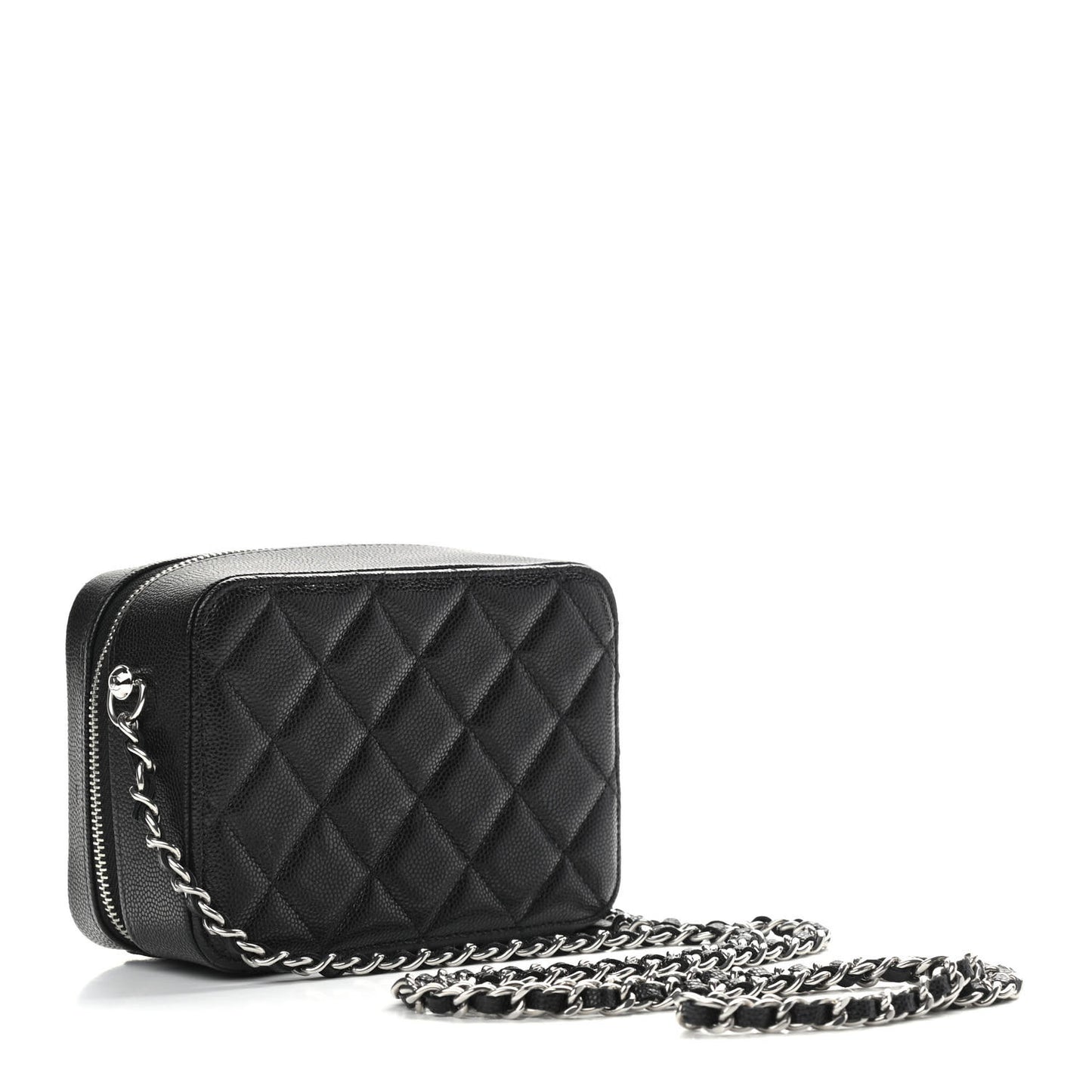 Caviar Quilted Camera Bag Black