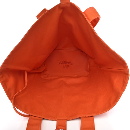 Hermes Canvas Beach Tote Orange 5 of 10
