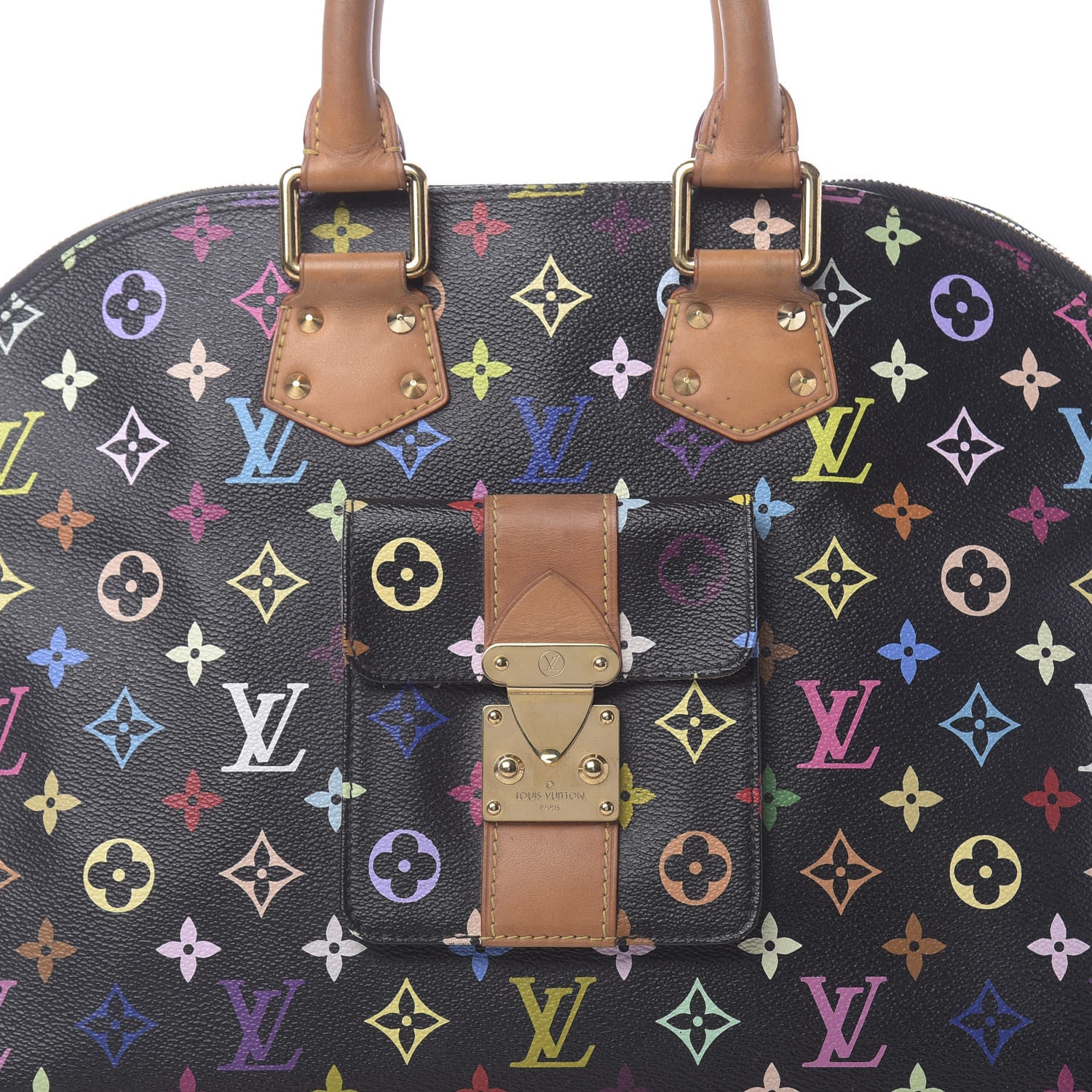 Louis Vuitton Monogram Multicolor Alma GM Black 8 of 11